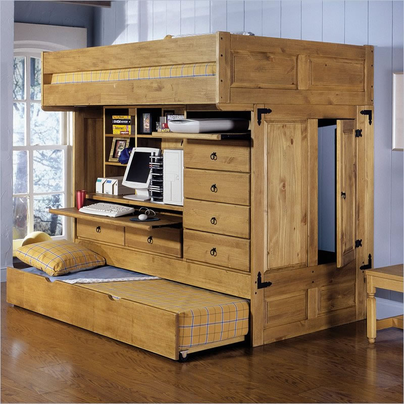 loft bunk bed with storage