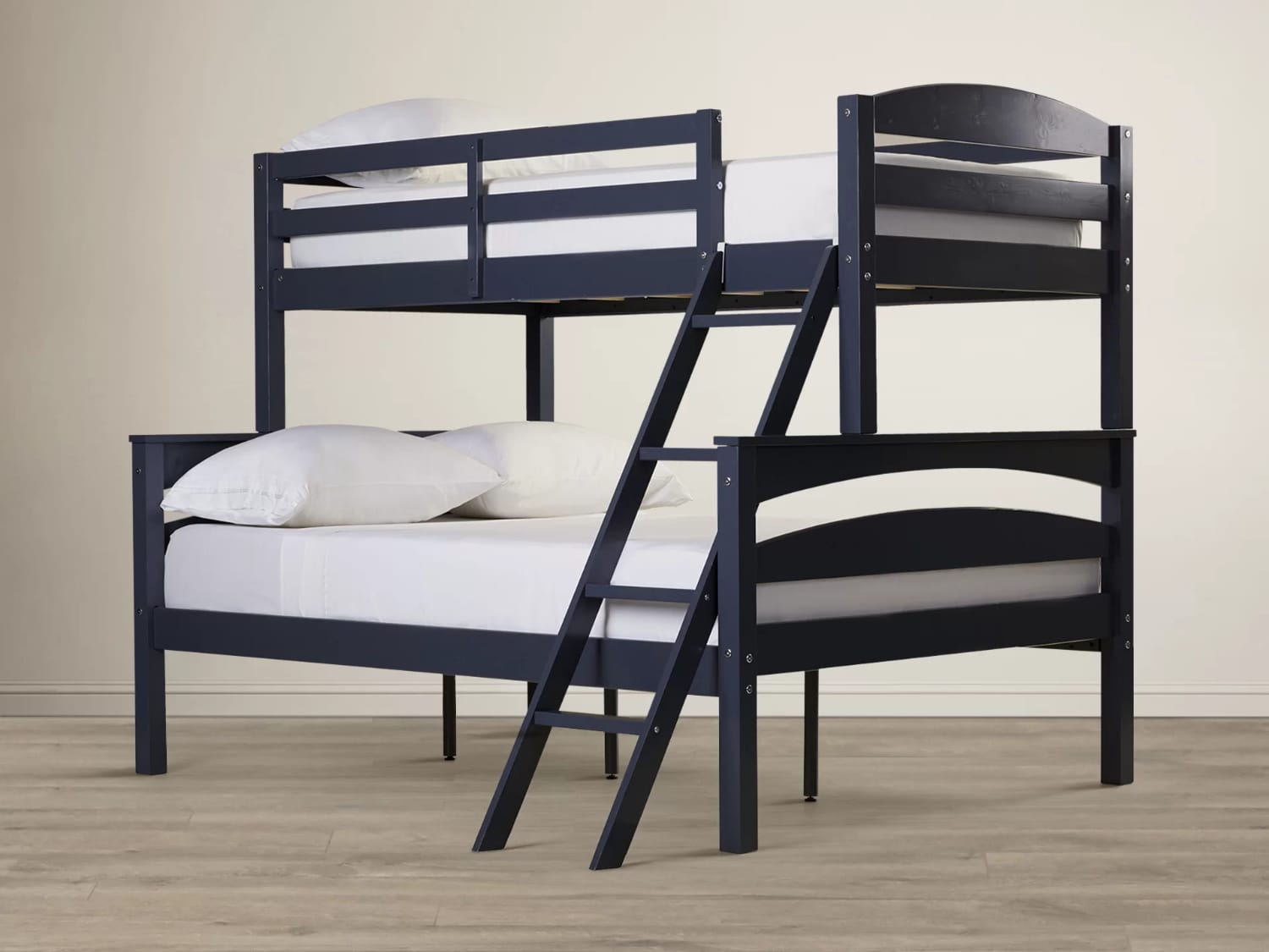 Barnett Twin Over Full Bunk Bed in blue finish.