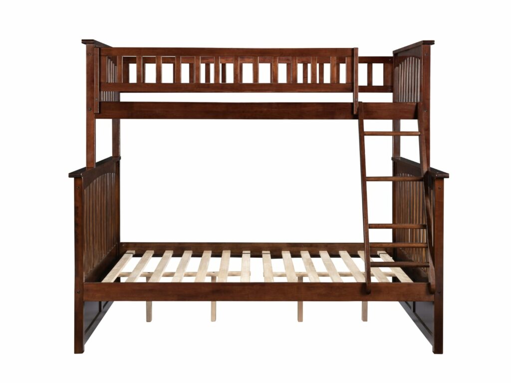 AFI Columbia Twin Over Full Bunk Bed - view of the mattress slat support.